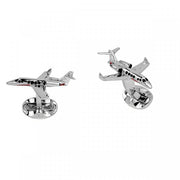 DEAKIN & FRANCIS Silver Jet Cufflinks